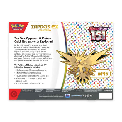 Pokémon TCG: Scarlet & Violet 3.5 Pokemon 151 Zapdos Ex Box